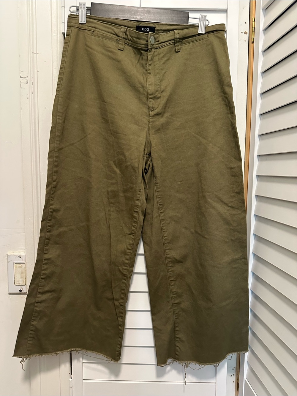 BDG Olive Green Wide-Leg Chinos